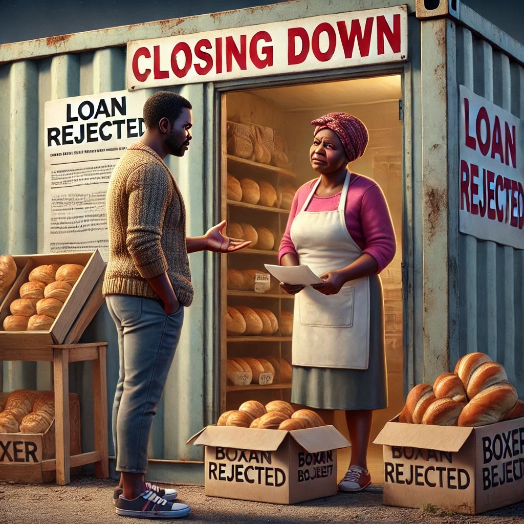 Small business struggling with financial challenges