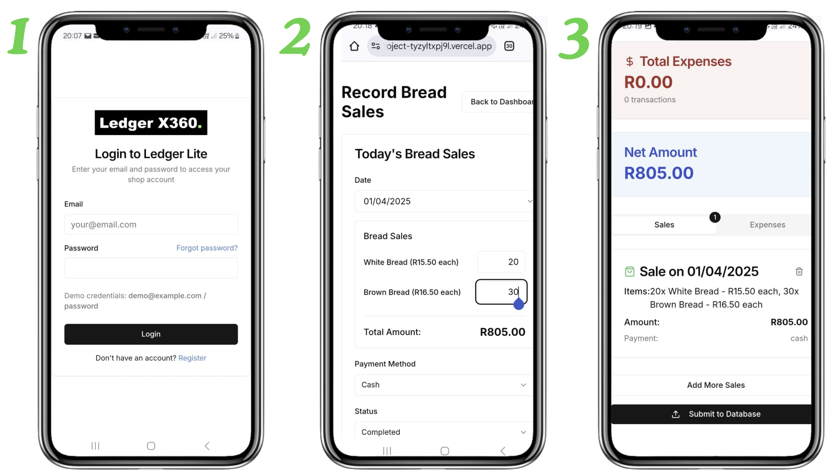 Ledger Lite App for small retail businesses